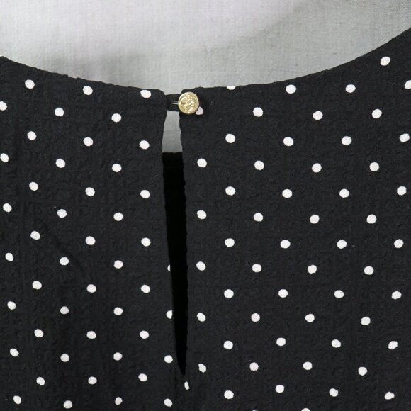 Draper James Polka Dot Ruffle Dress Women’s XXL Black White Long Sleeve Tiered - Picture 8 of 16